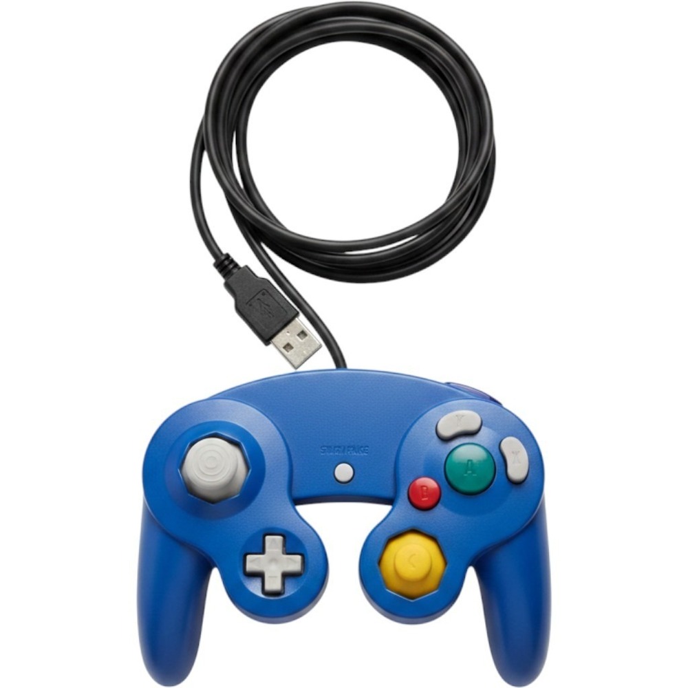 USB Controller PC Wired Gamepad for Nintendo GameCube Style Blue BB